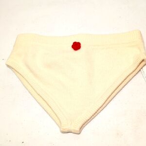 New For Love & Lemons women's knit white short shorts Hot pants size large